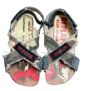 Replay & Sons Unisex‎ Kids Distressed Slingback Sandals Little Kids EU 30 US 12